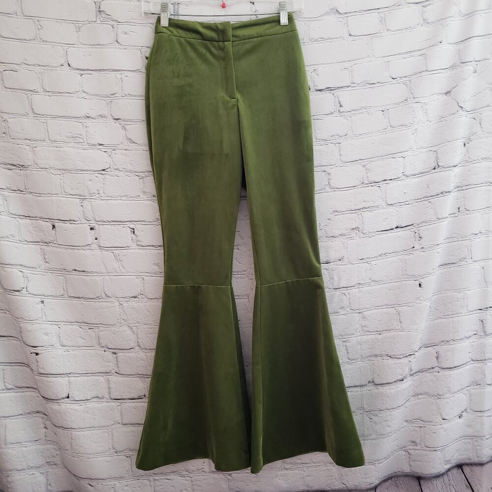Topshop Velour Bell Bottom Pant